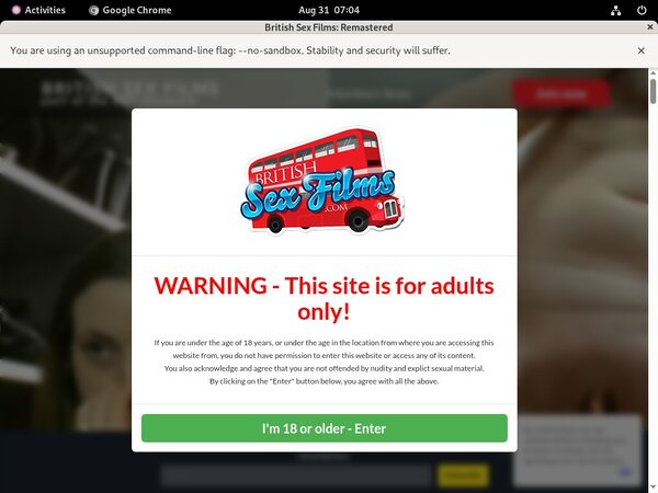 British Sex Films Sign Up Form