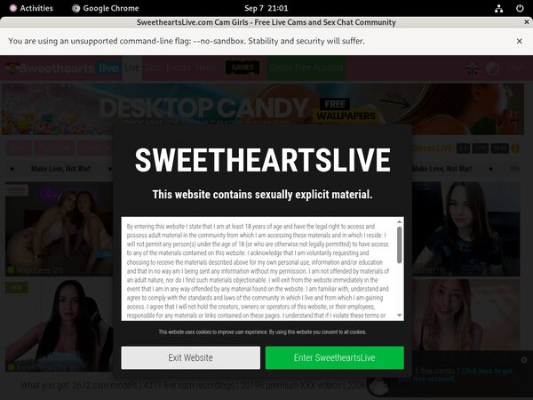 Contas Premium Sweetheartslive.com