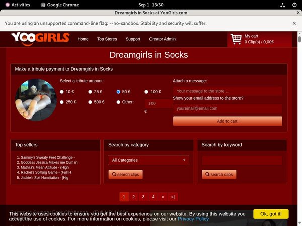 Dreamgirls In Socks Discount On Membership