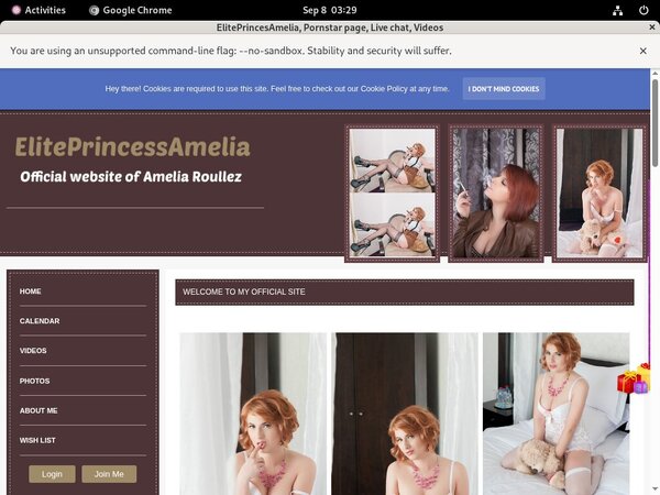 Eliteprincessamelia.modelcentro.com Mobile Accounts