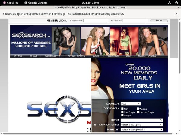 Login Sexsearch For Free