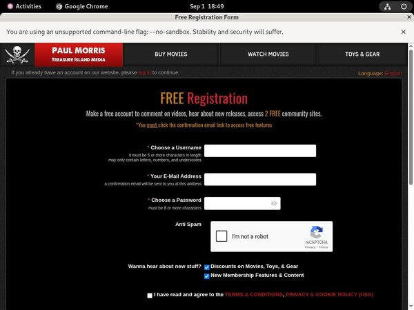 Members.treasureislandmedia.com Password Account