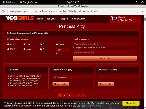 New PrincessKitty Passwords