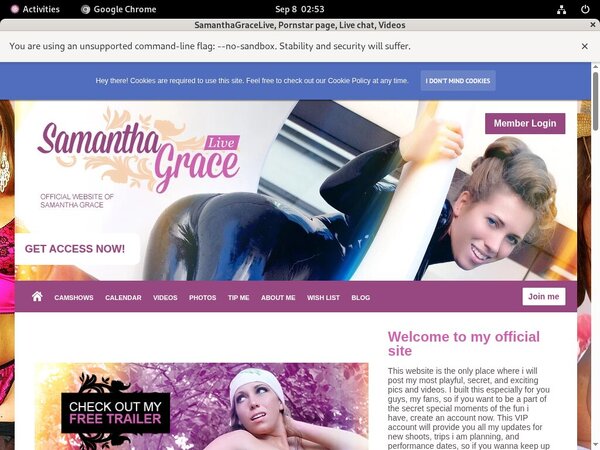SamanthaGraceLive Account Password