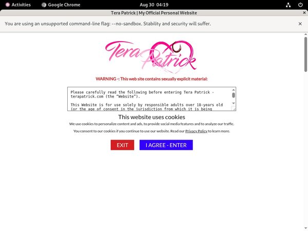 Tera Patrick Join Discount