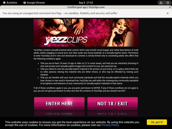 Yezzclips.com Password Info