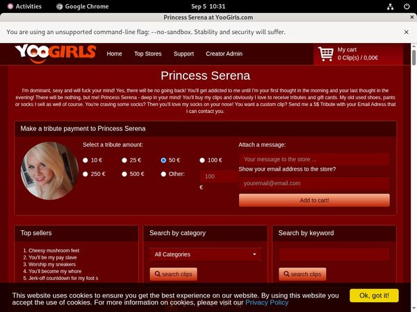Yoogirls.com Discount Form