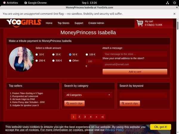 MoneyprincessIsabell Latest Videos